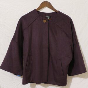 Bianco & Nero Women's Jacket Cape Purple Plum Size 36/4 NWT